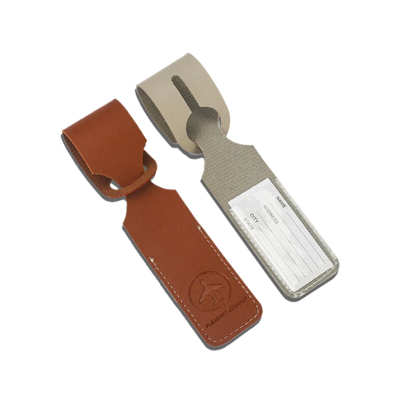 1 قطعة إكسسوارات السفر بولي Leather علامة الأمتعة الجلدية الإبداعية الأمتعة حقيبة معرف معرف Addres حامل الصعود العلامات المحمولة التسمية #4