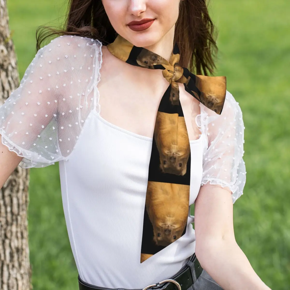 Rock Hyrax Photo Dassie Cute Vampire Potato Women Long Narrow Scarf Soft Skinny Scarf Multi-use Neck Head Wrap for