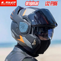 LS2 FF906 Advant Flip Up Face Helmets ECE Motorcycle Modular Double Visor Helmet Built-in Lens ECE Capacete Casque Casco Moto
