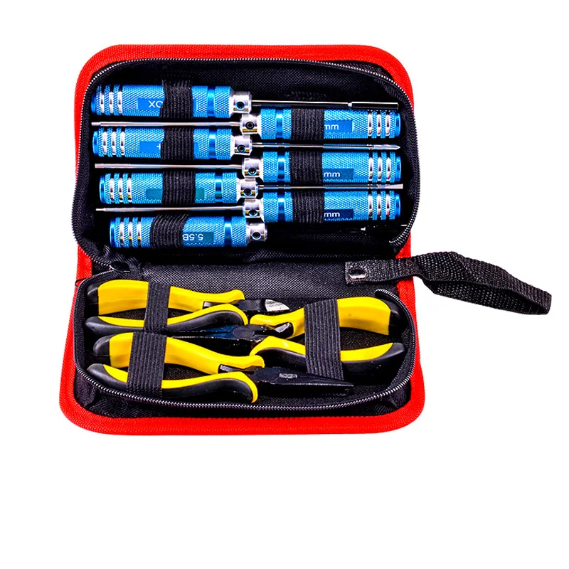 10pcs/Set 10-in-1 RC Helicopter Screwdriver  Tool Kit Ball Link Screwdriver  Pliers Hex Hand Tools Set