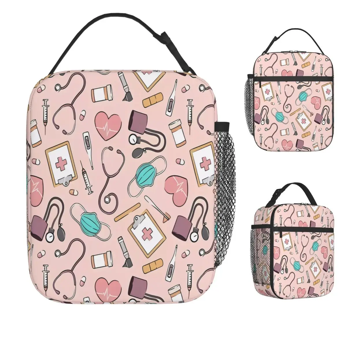

Забавная сумка для обеда для медсестры, медицинский офис, портативный ланч-бокс, сумка-холодильник с пляжным принтом, забавные оксфордские термосумки для обеда