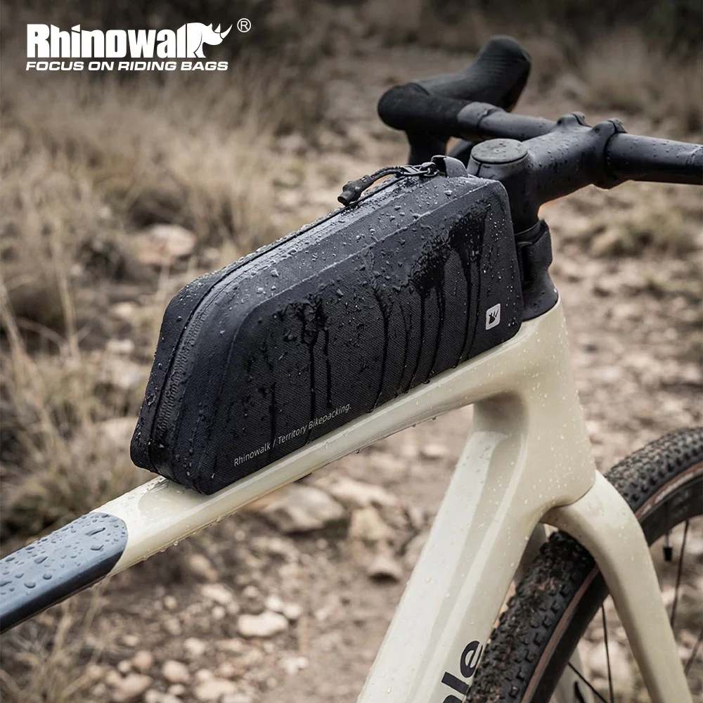 

Rhinowalk Bike Top Tube Bag 1L Waterproof Cycling Frame Storage Luggage Backpacking For MTB Gravel Phone Bag Bike Accessories