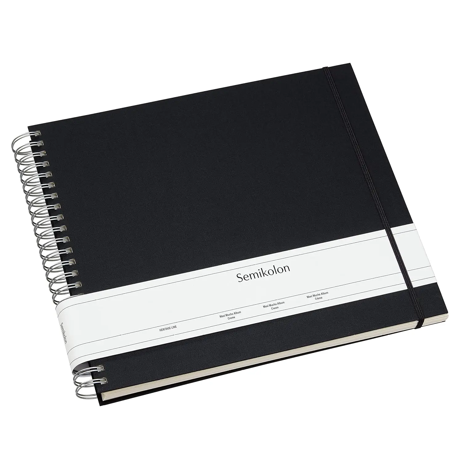 Mucho Spiral Photo Album Maxi with 90 Cream Pages, Black, Customized