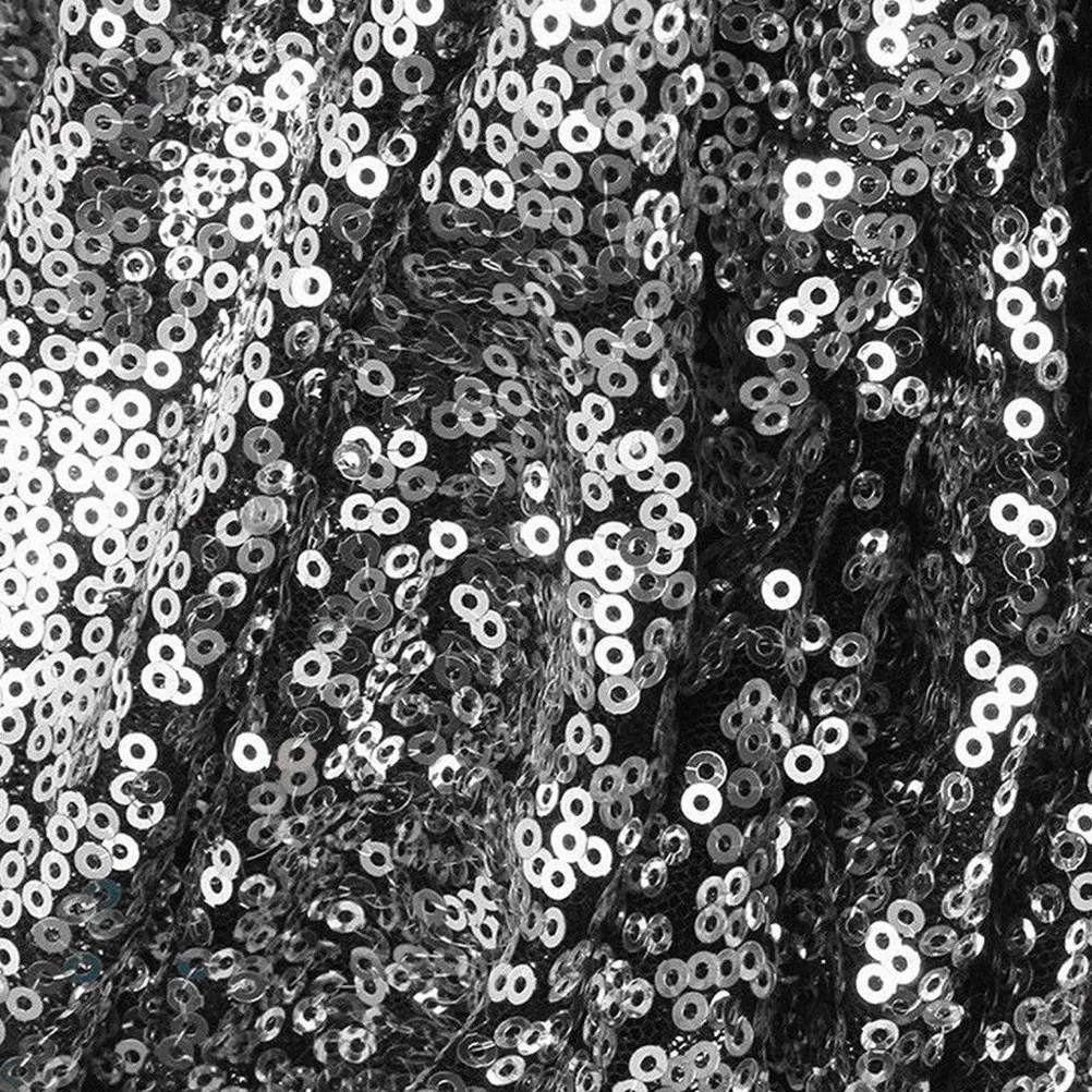 

Блестящая серебряная ткань с пайетками для фотозонта, занавески, декора для свадеб, вечеринок, Нового года, Рождества, банкетов