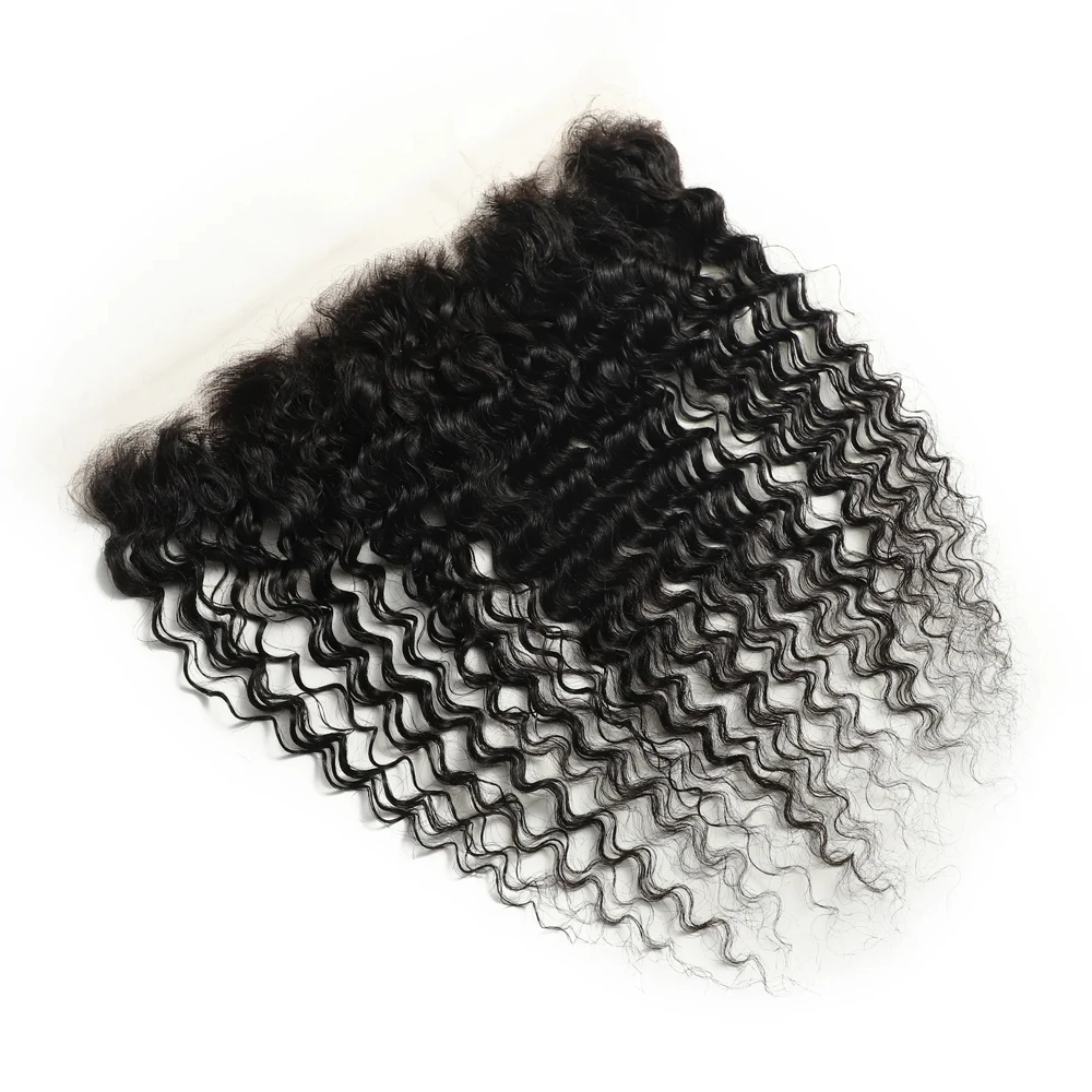 13x4 موجة عميقة الدانتيل أمامي الشعر البشري الدانتيل الشفاف الجبهة قبل قطعها جزء مجاني 100% البرازيلي شعر بشري لعذراء