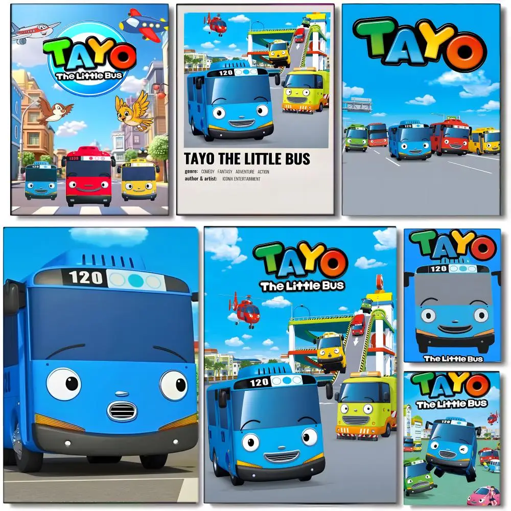 ANIME T-Tayo the L-Little Bus Poster Wall art print art suitable for living room bedroom bar parlor home decor gift