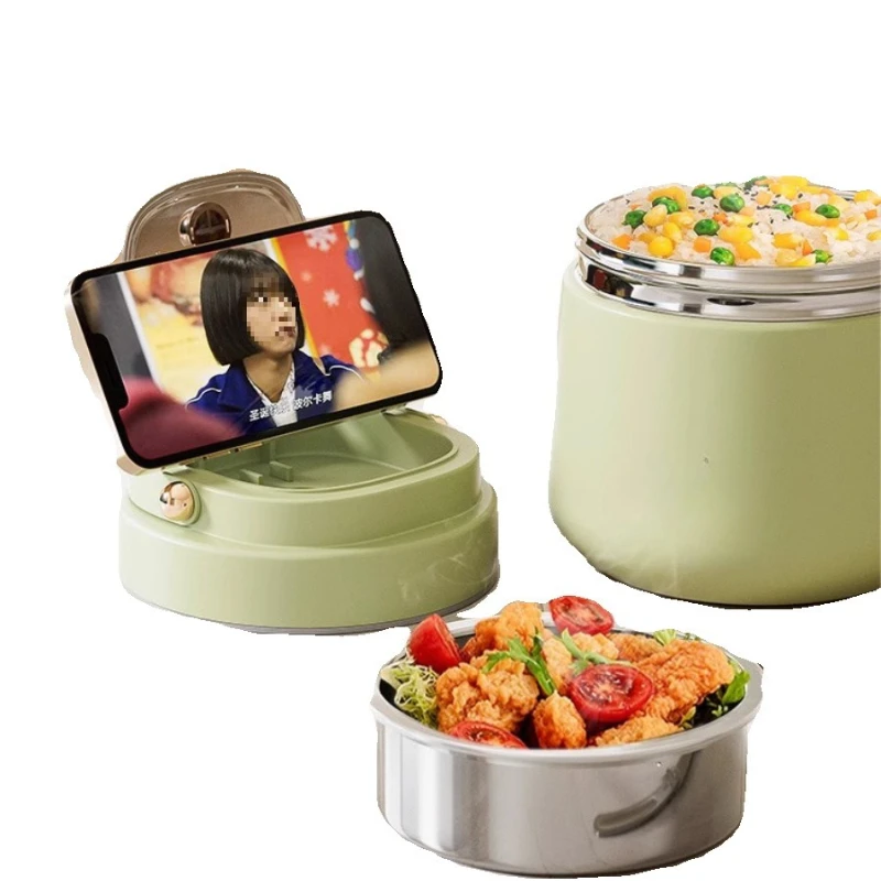 Multi-layer rice bucket student, office worker 304 stainless steel thermal insulation lunch box portable