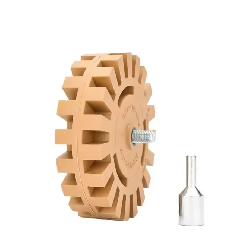 

4 Inch 25mm Car Tire Polishing Wheel Decal Eraser Pneumatic Rubber Removal Wheel for Removing Labels Pinstripes Stickers