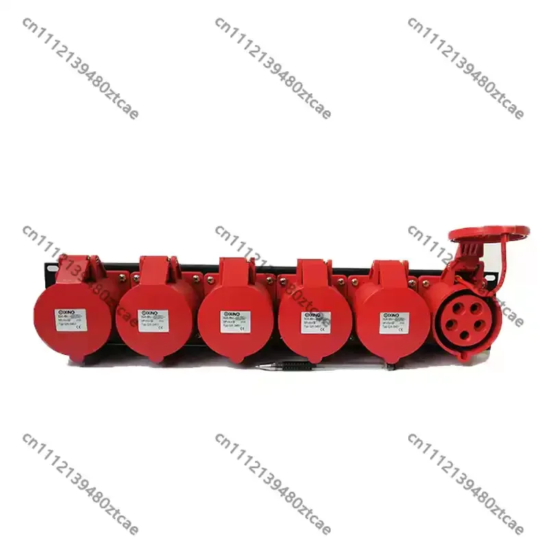 Self Assembled Stage Power Through Cabinet Parts 6 Outlets 32A Industrial Socket U Panel For Assembly And Modification