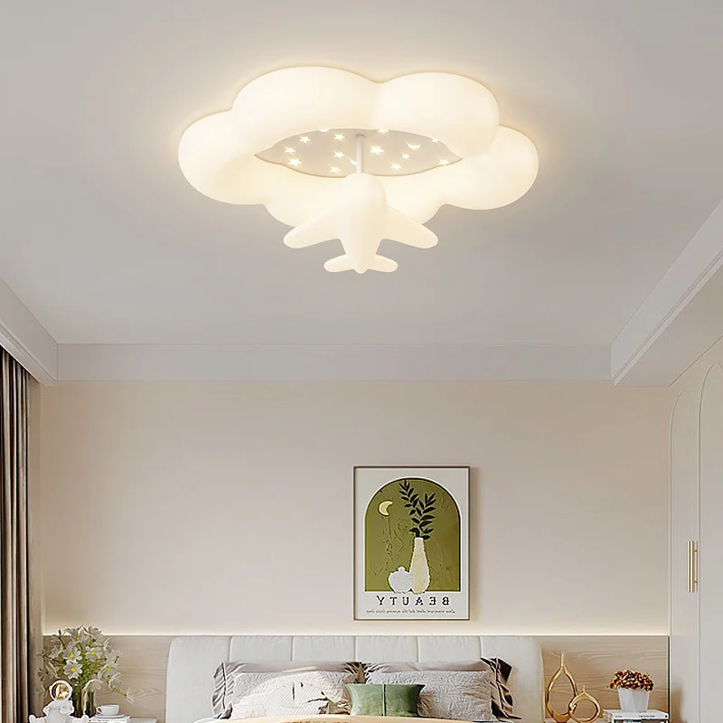 Cream Wind Petal Ceiling Lamp Bedroom Living Room Balcony Corridor Airplane Chandelier Children's Room Lighting Decorative Lamps