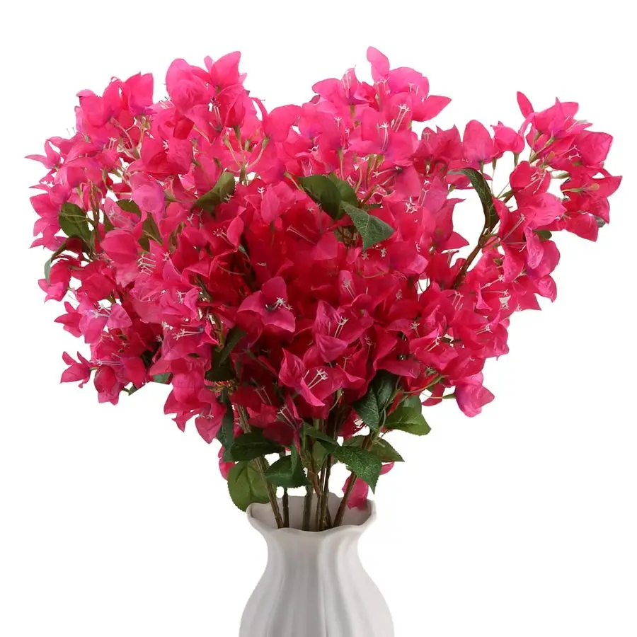 

Искусственные цветы из шелковой бугенвиллеи, устойчивые к УФ-излучению, 10 штук в упаковке, 30 веток, искусственные стебли цветов, искусственные лозы бугенвиллеи, Usin