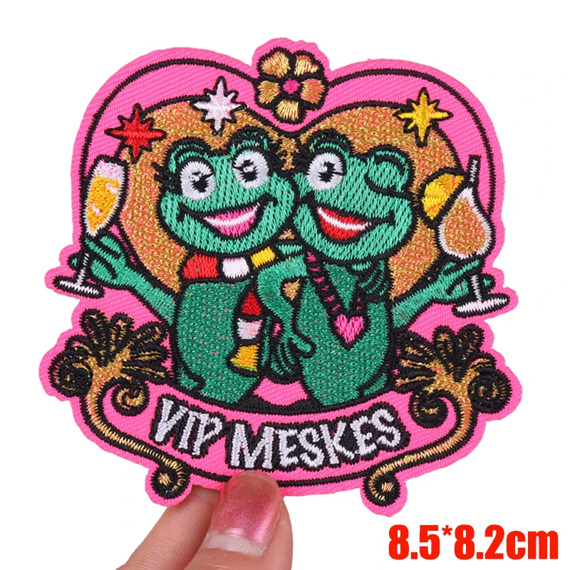Oeteldonk embleem kikker patch DIY carnaval voor Nederland strijkpatches op kleding kikker geborduurde patches voor kleding