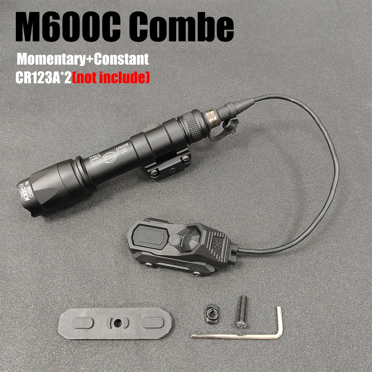 Surefire M300/M600 Taschenlampe mit AXON Dual-Funktion-Fernbedienungs-Druckschalter für 20mm Schiene UNITY Axon Schalter SF Stecker MK KEYMOD – Detail 16