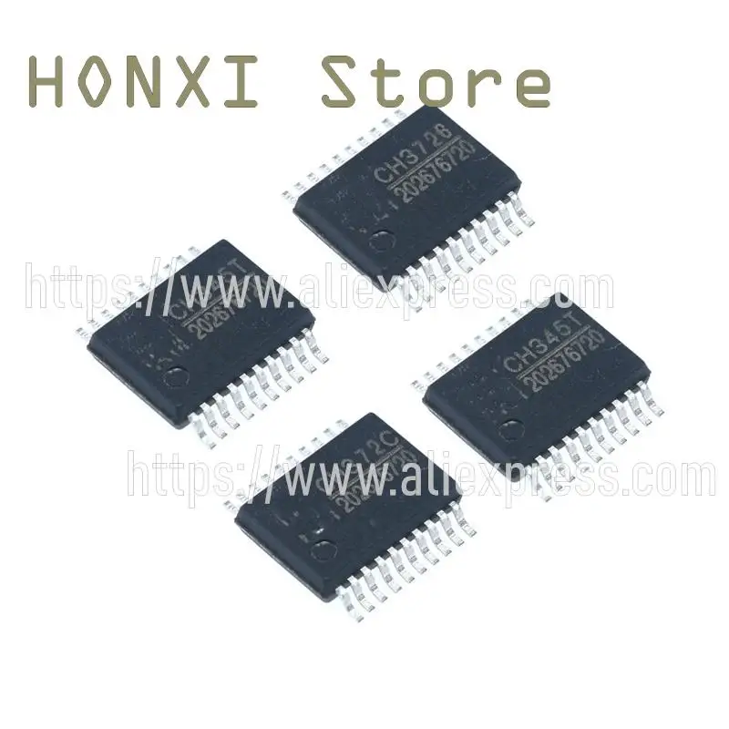 

10PCS CH341T CH345T CH372B CH372C SSOP20 encapsulation USB serial USB bus interface chip