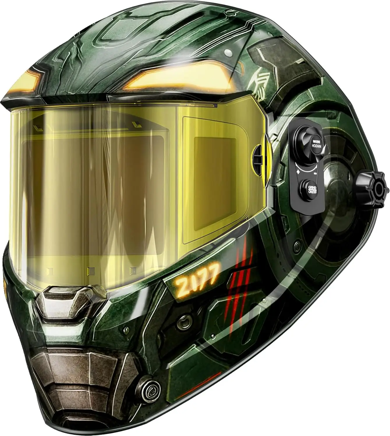 

Auto Darkening Welding Helmet with Wide Panoramic View, Type-C Fast Charging for Weld Cut Grind