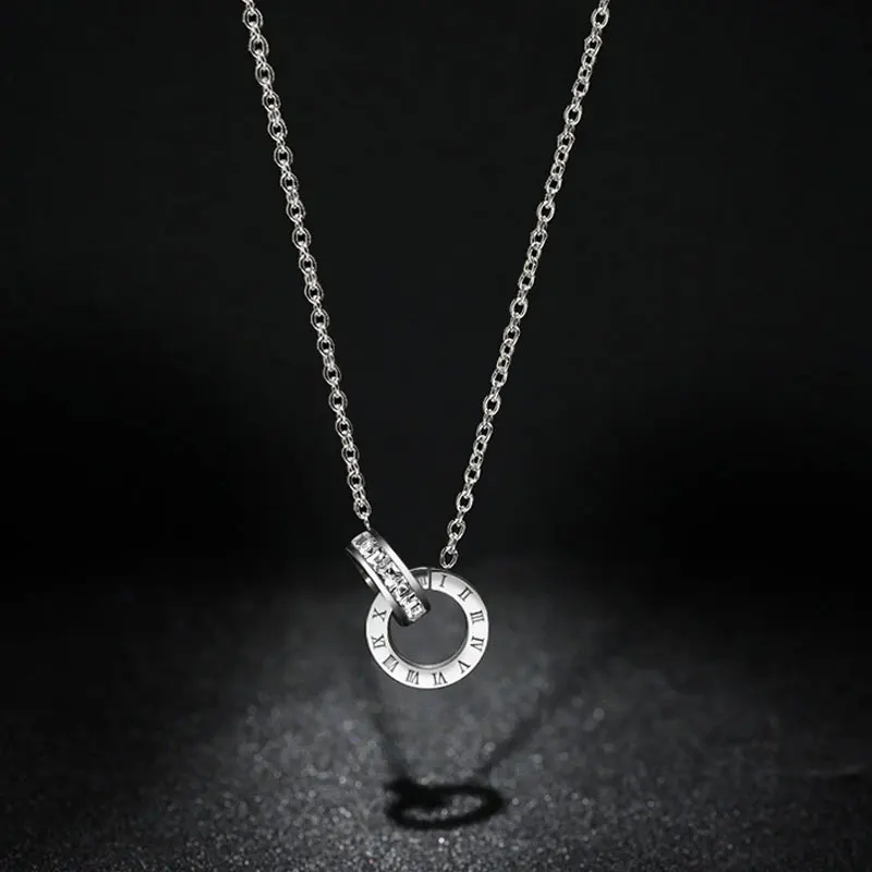 Classic Design Famous Brand Roman Numerals Pendant Necklace for Woman Woman Necklace Luxury Jewelry Female Top Qu Wholesale