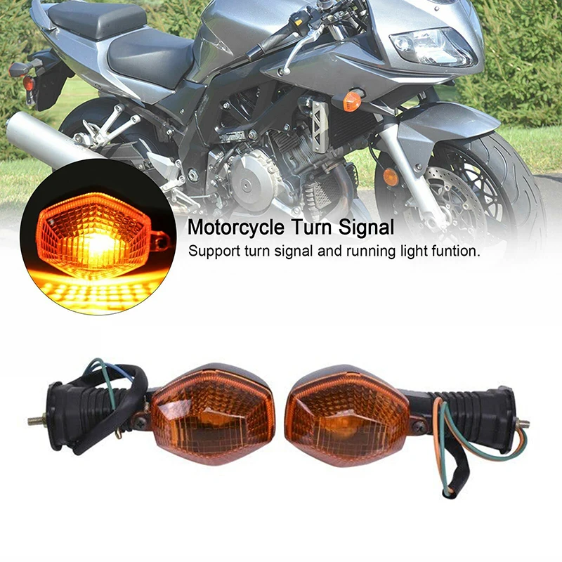 Motorcycle Turn Signals Indicator Blinker for Suzuki V-Strom DL650 DL1000 SV650 SV1000,Amber Running Light Dual Function Refit