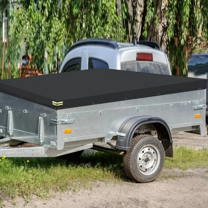 209x115x10cm Foldable Waterproof Windproof Anti-UV Cover Universal Trailer Flat Tarpaulin with Reflective Strip Heavy Duty Tarps