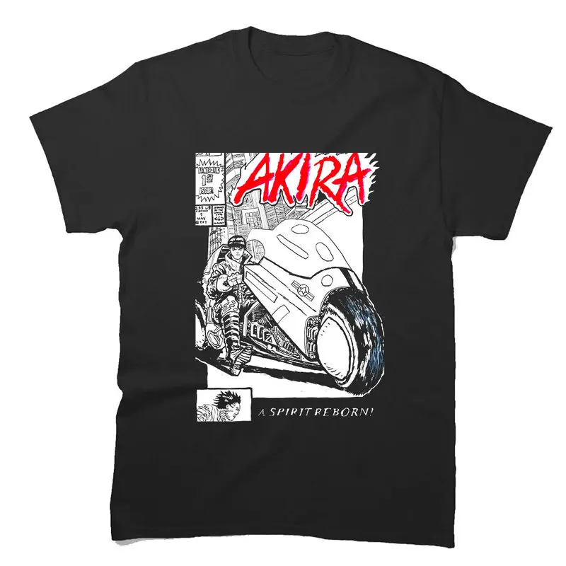 Akira Cyberpunk City Explosion Gift T‑Shirt Katsuhiro Otomo Retro Manga Shotaro Kaneda Neo‑Tokyo Anime Print Short Sleeve Tops