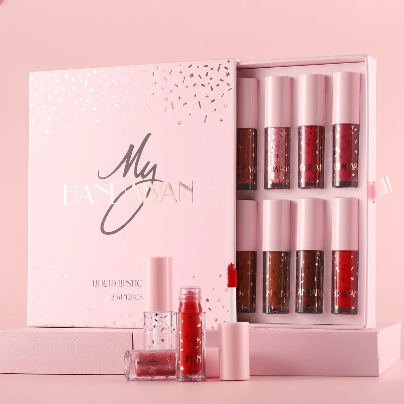 12 - Piece Liquid Lipstick Set, Matte, Waterproof & Transfer - Resistant Lip Colors for Long - lasting Makeup