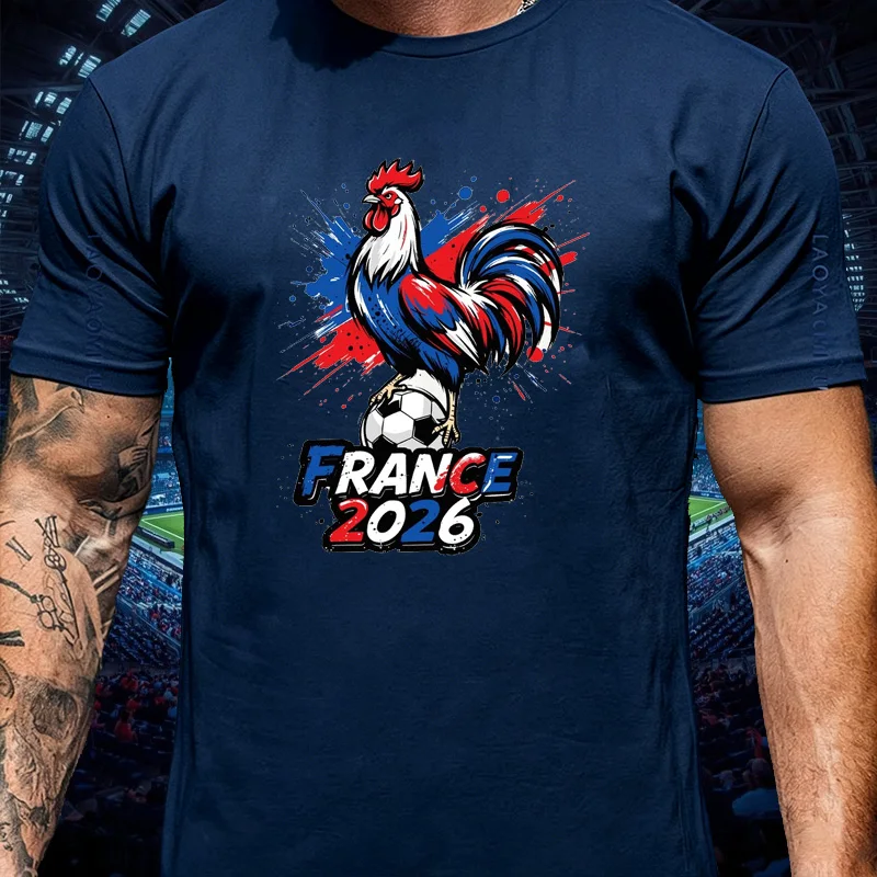 France Champion 2026 USA Mexico Canada Football Tour T Shirt Unisex Splash Gallic Rooster Print Pride Match Day Fan Gift Tee