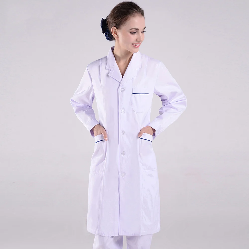 

Viaoli Nurse Uniform Women Clothing Summer Hospital Doctor Clothes Pharmacy Lab Coat Work Wear White Coats Cotton Nursing Scrubs