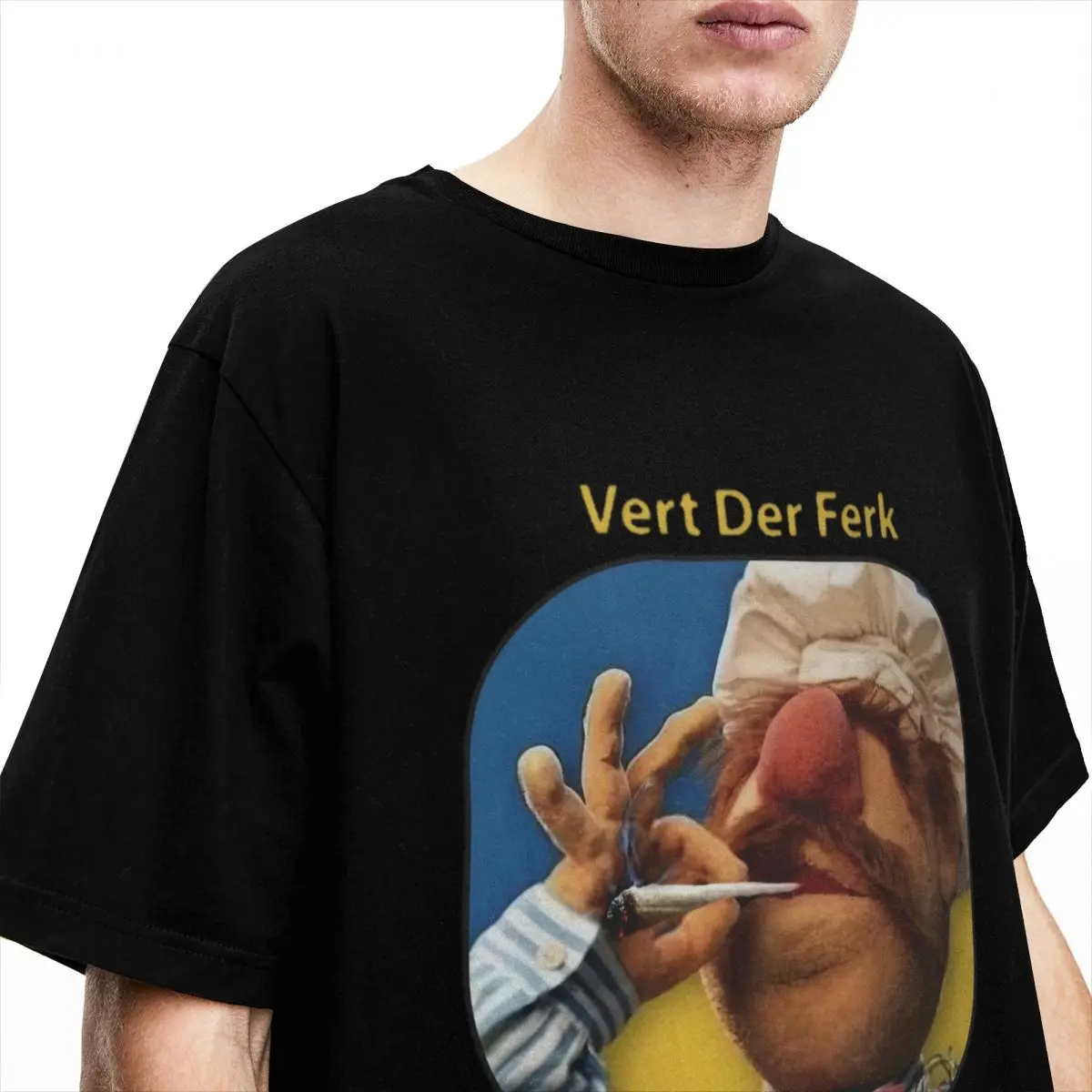 Funny Vert Der Ferk Men Women's T Shirt The Swedish Chef Vintage Tees Short Sleeve O Neck T-Shirts Cotton New Arrival Clothing