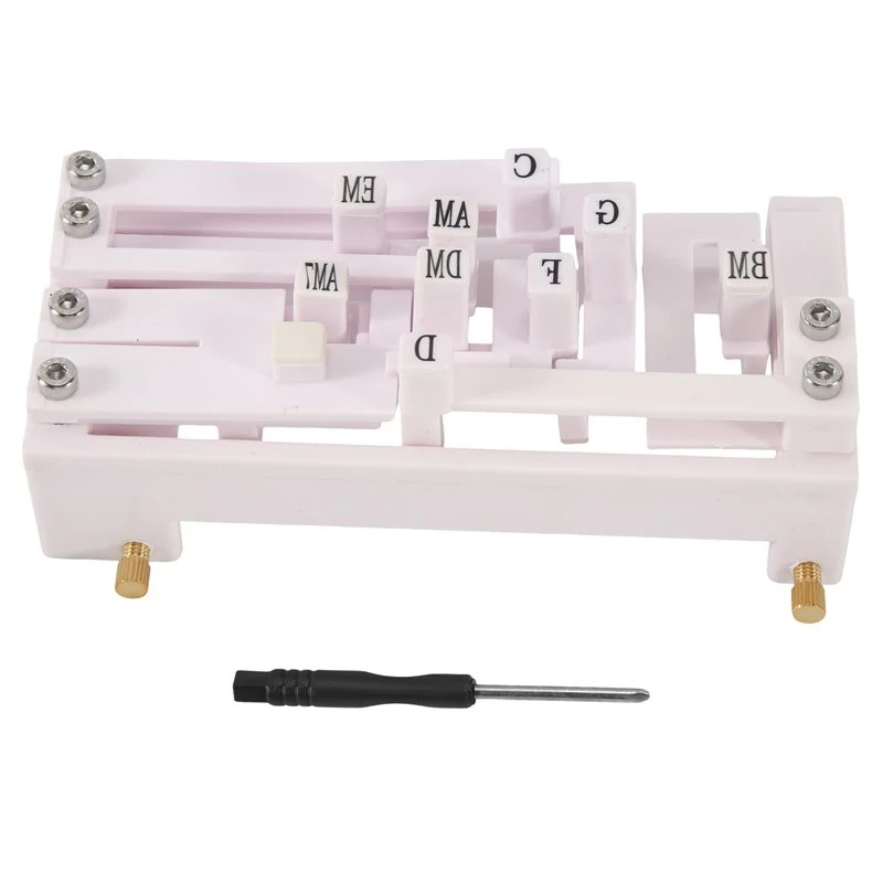 AA67-Guitar Folk Classical Chord Assist One-Key Chord Device Button Key-Press Automatic Assist For Kids Beginners White