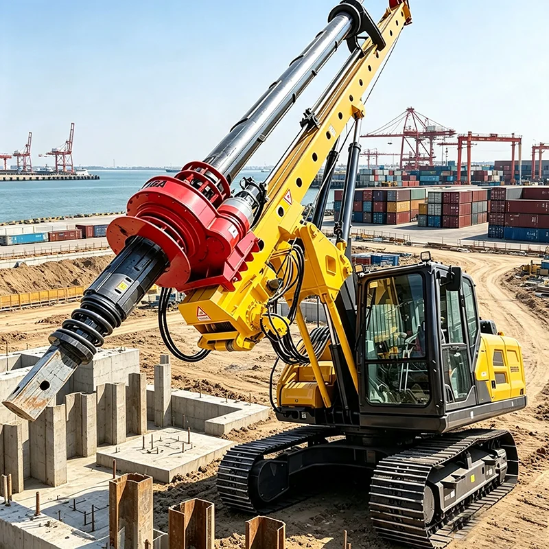 Sturdy Crawler Rotary Drilling Rig Hydraulic Pile Drilling Equipment for Port Wharf Foundation