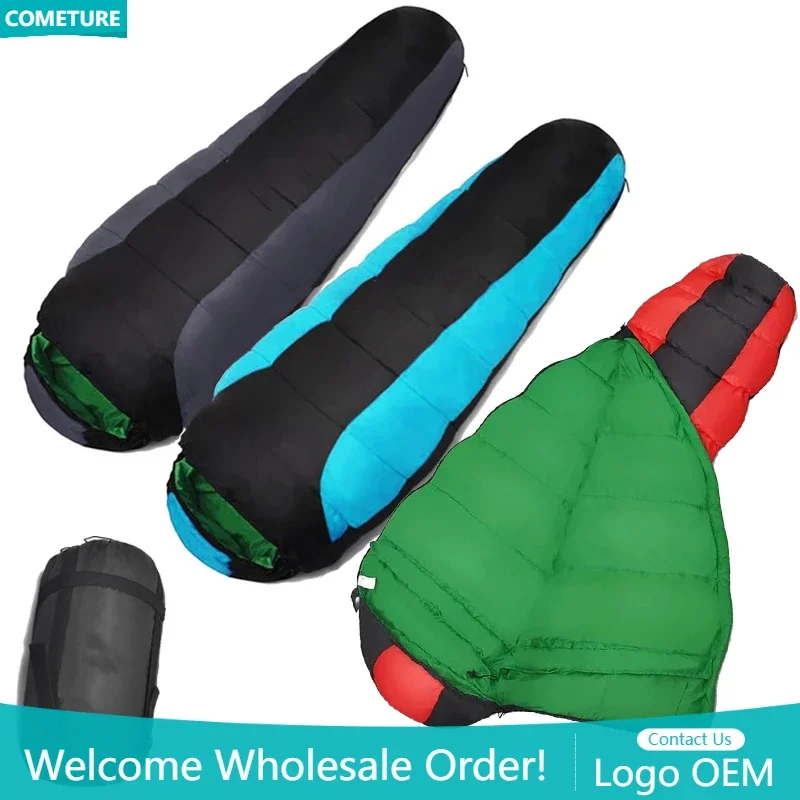 

Outdoor Camping Sleeping Bag Hiking Camping Mommy Bag Four Season Windproof Cotton Filled Mountaineering Sleeping Bag