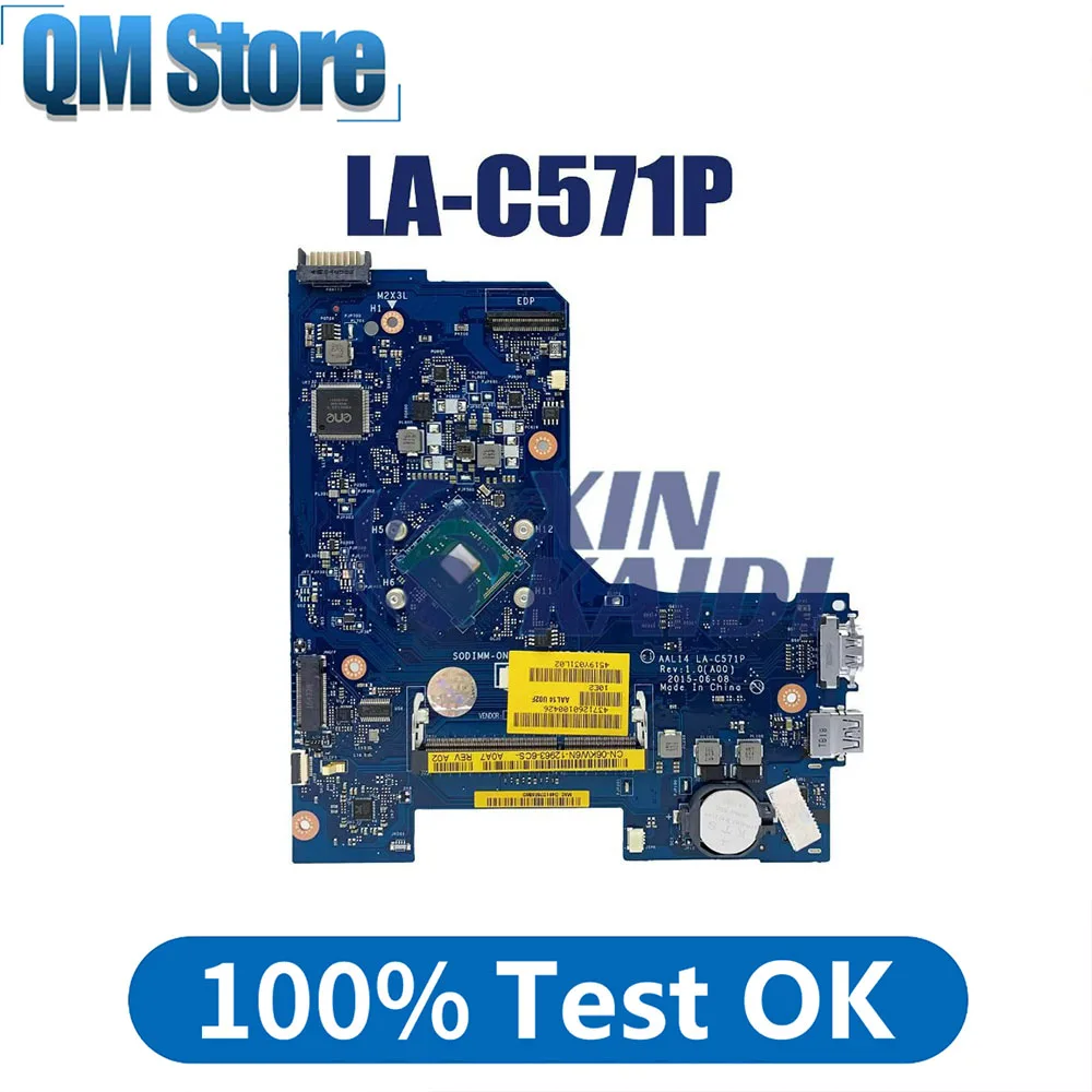 Laptop motherboard For DELL Inspiron 5452 5552 LA-C571P CN-0F77J1 0F77J1 Pentium Laptop Mainboard N3700 CPU 100% tested ok