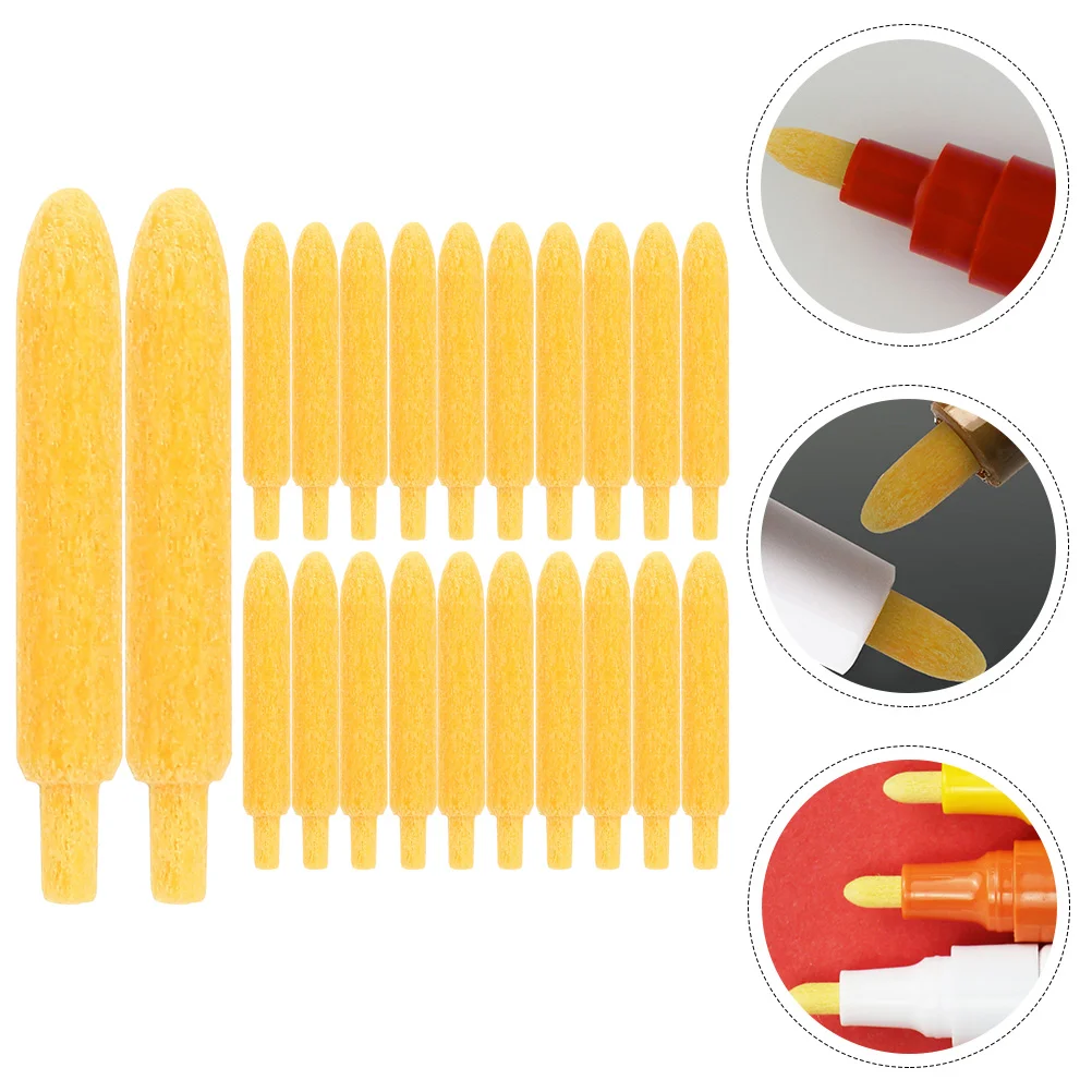 

30 Pcs Paint Pen Refill Oil Tips Portable Points Replacement Nibs for Polyester Chemical Fiber Multipurpose Pens Parts