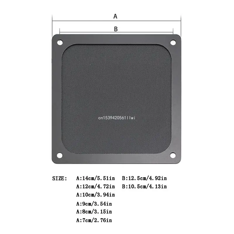 PVC Koelventilator Antidust Net PC voor Case Koelventilator Magnetische Stoffilter Mesh Dropship