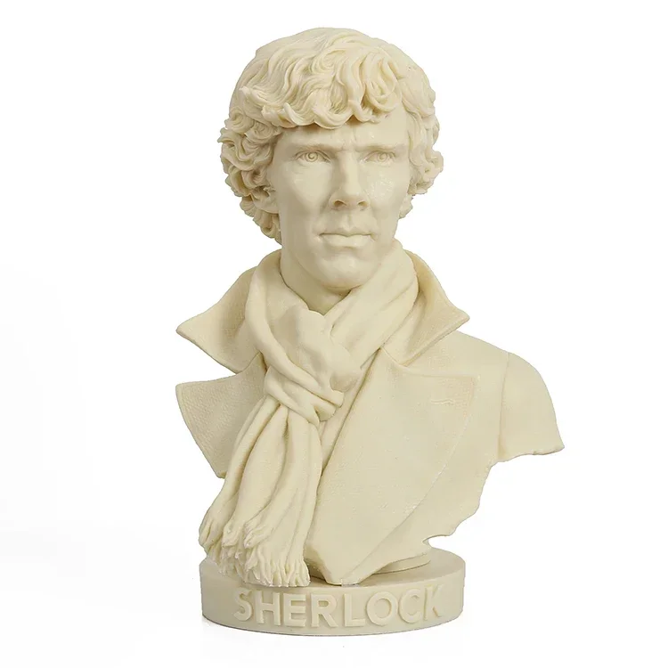 

[New] Large size 32cm Benedict Cumberbatch Watson Sherlock resin figure statue toys Collection model desk decoration gift