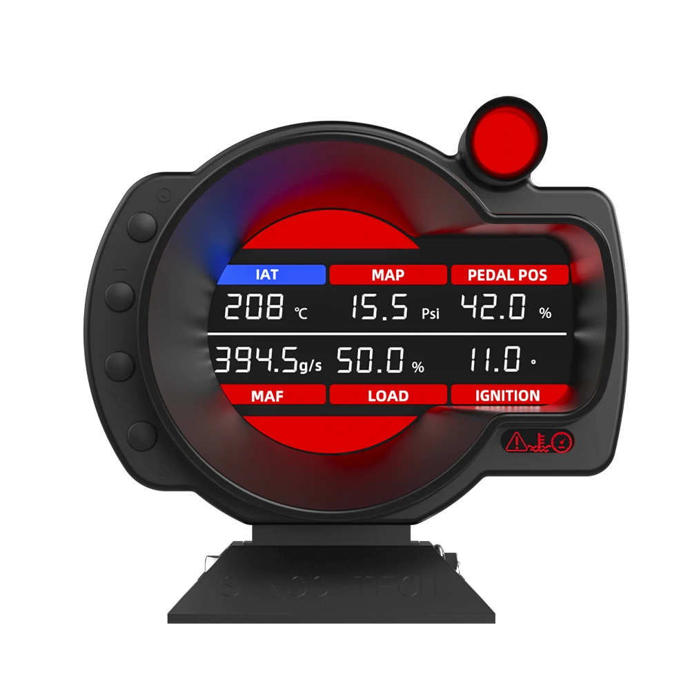 OBD II Multifunctional LCD Dashboard with Harness Wiring Sensor Kit Digital OBD2 Head Up Display for Rally Racing Car DO916