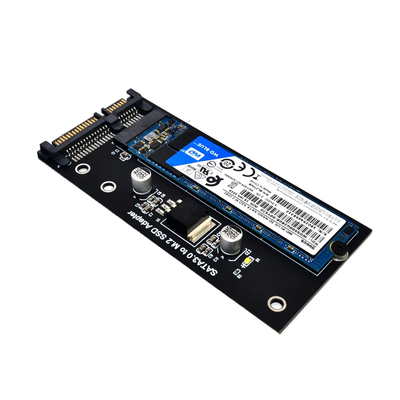 H1111Z เพิ่ม NGFF M.2 อะแดปเตอร์ M2 SATA3 Raiser M.2 อะแดปเตอร์ SATA SSD M2 SATA Expansion Card B Suppor 30/42/60/80 มม.