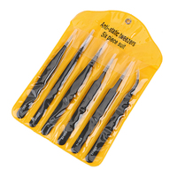 Industrial Repair Tweezers for Watch Jewelry Mobile Phone Electronics 6Pcs/Set Tweezers Set Precision Anti Static