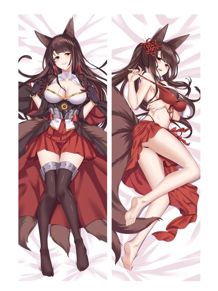 Azur Lane Dakimakura Akagi Cosplay, Japon Anime Loli Kawaii Girl Hing Body, Otaku Taie d'oreiller, Dos sexy, Oreiller de lit, 18