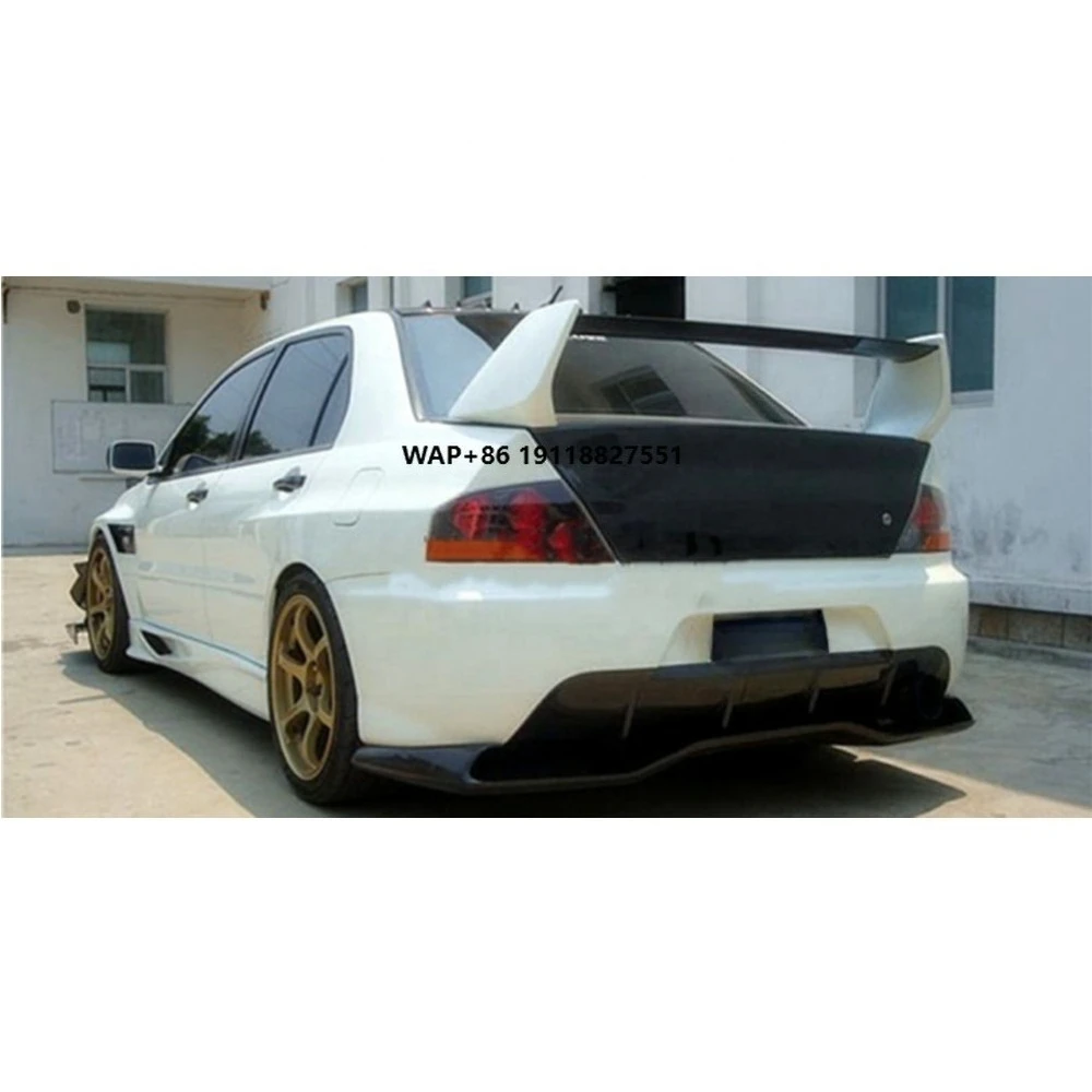 

FQ Style Full Carbon Fiber Rear Wing Fit for Lancer Evo 7 8 9 01-07 Rear Spoiler Wing With CF Brackets High Quality