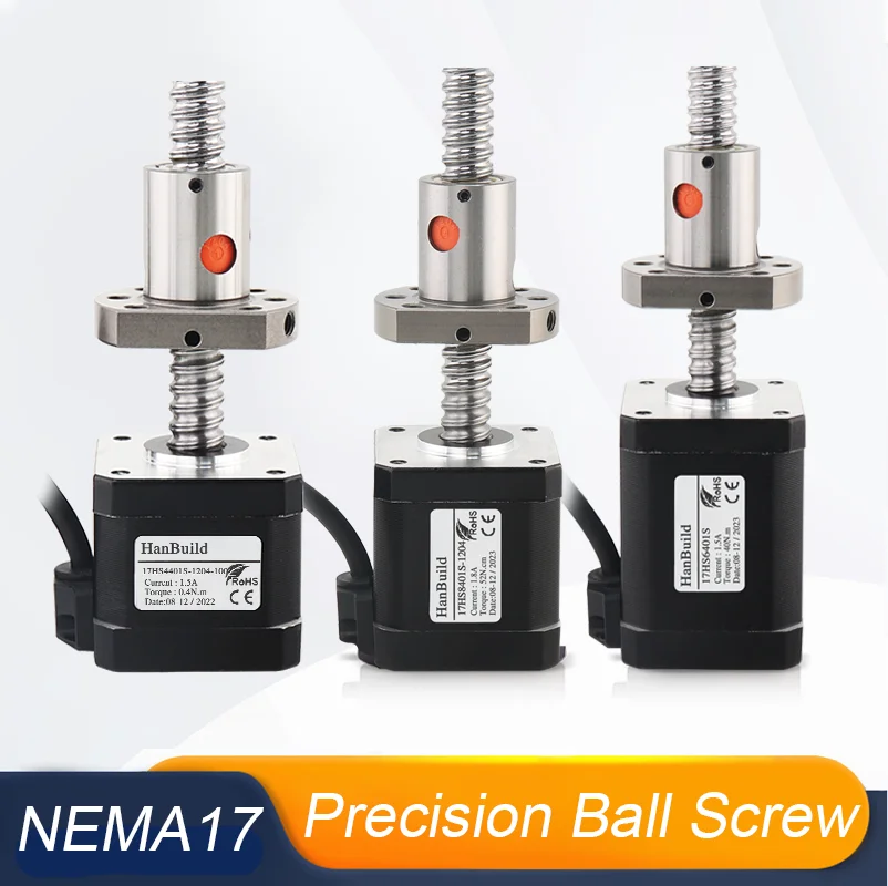 Nema 17 Ball Screw Stepper Motor 1.7A 40N.cm 17HS4401S - SFU1204  Diameter 42BYGH40 CNC Engraving Machine For 3D Prin 3D printer