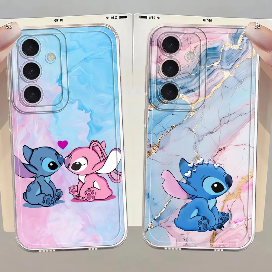 Disney Marble Stitch Case for Samsung Galaxy A55 A23 A73 A54 A26 A24 A25 A14 A33 A35 A56 A36 A13 A15 Soft Cover - náhled 3