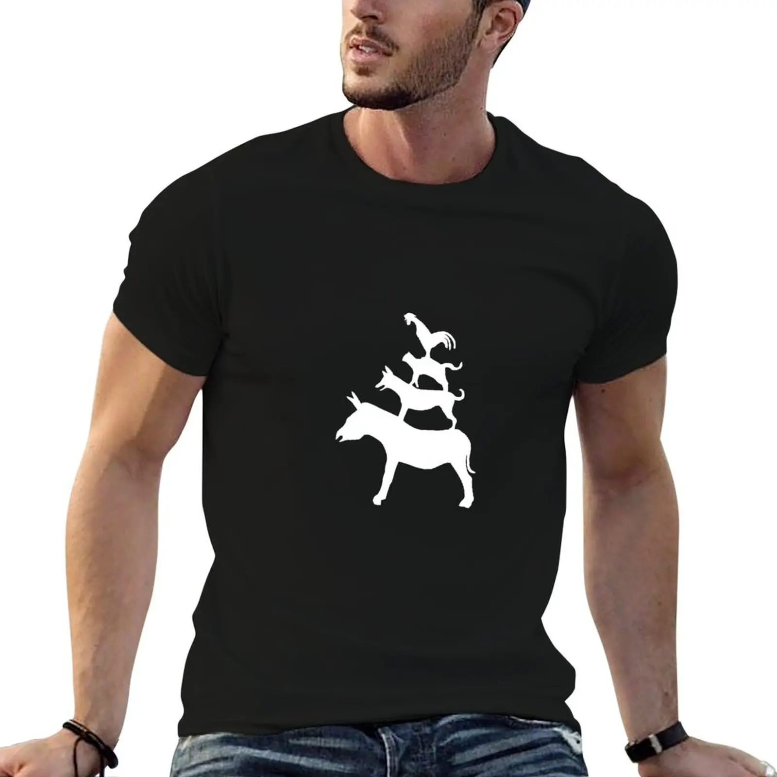 The Town Musicians of Bremen (Die Bremer Stadtmusikanten) - camisetas oscuras, camiseta de diseñador para hombre