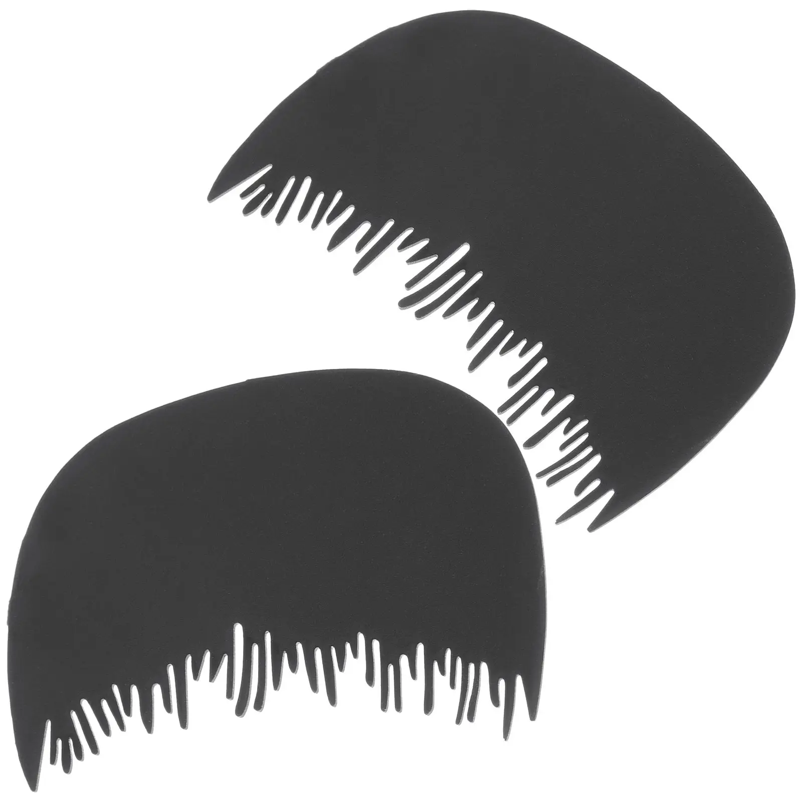 2 Pcs Hair Fiber Comb Foldable Hairline Shield Plastic Hairline Tool Thickening Fiber Comb Barber Supply Forehead Hair Guard