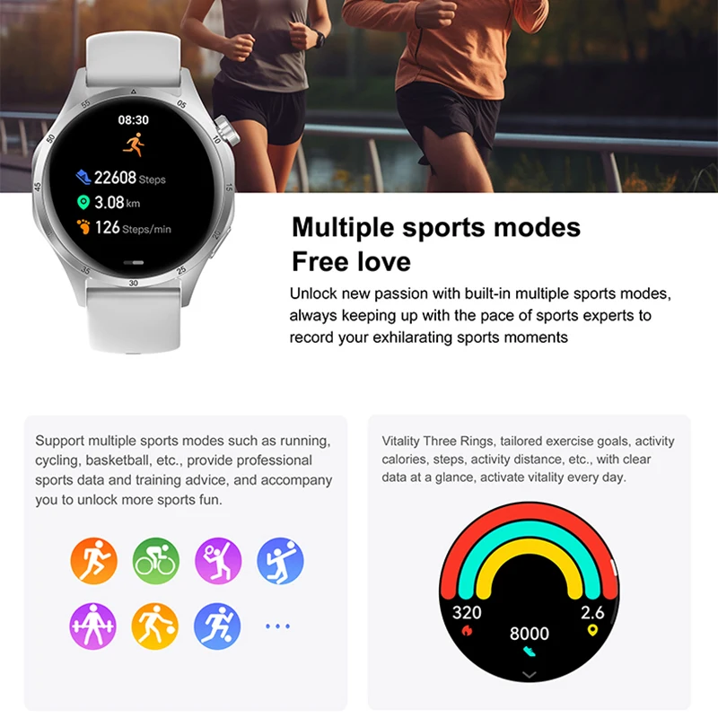 لهواوي GT5 برو رجل ساعة ذكية الرجال 360*360 HD شاشة معدل ضربات القلب بلوتوث دعوة IP68 مقاوم للماء رجل Smartwatch النساء 2025 جديد