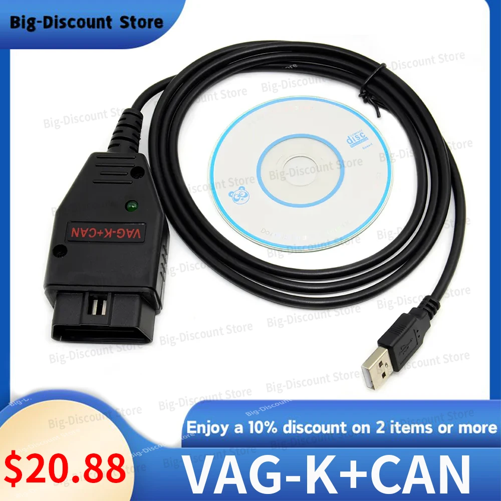 2024 V-A-G K + Can Commander PIC18F25K80 1.4 FTDI OBD2สแกนเนอร์สาย1.4 V-A-G OBDII สำหรับเครื่องมือเครื่องอ่านโค้ด V-W/Au-Di