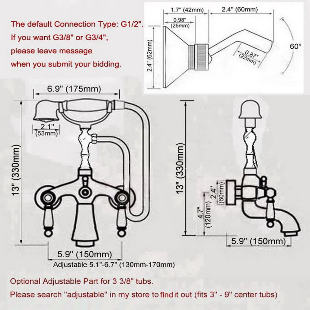 Silver Polished Chrome Brass Wall Mounted Bathroom Bath Tub Faucet Set with 1500MM Hand Held Shower Spray Mixer Tap 2na750