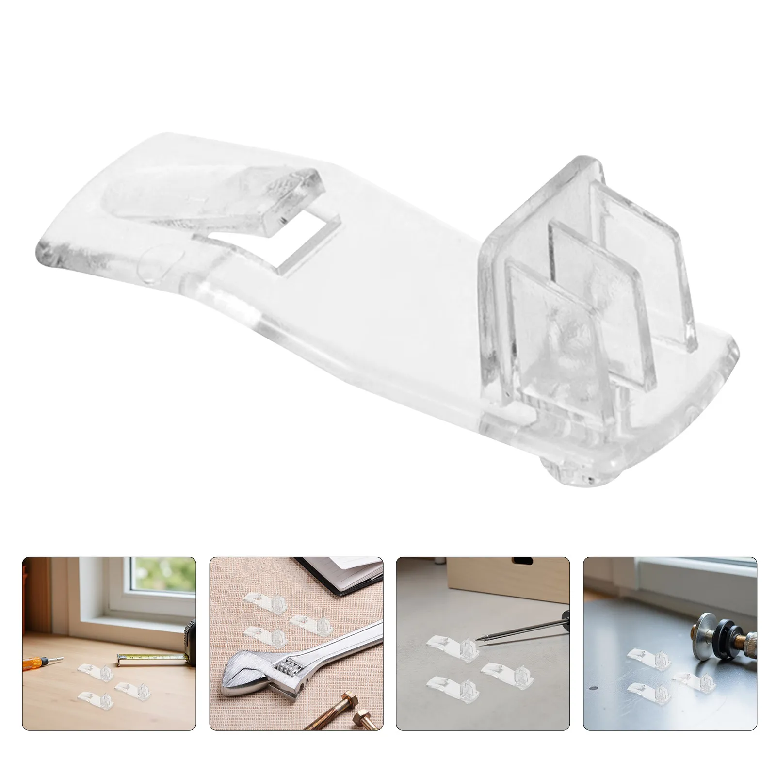 30Pcs Transparent Plastic Shelf Support Pegs Strong Rectangular Structure High Load Bearing Capacity Easy Clean Space Saving