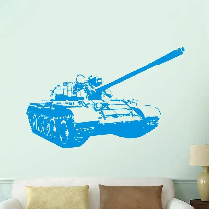 Tank Sticker Posters Panzer Vinyl Wall Decals War Pegatina Decal Decor Mural Sticker T-72 Main Battle Tank