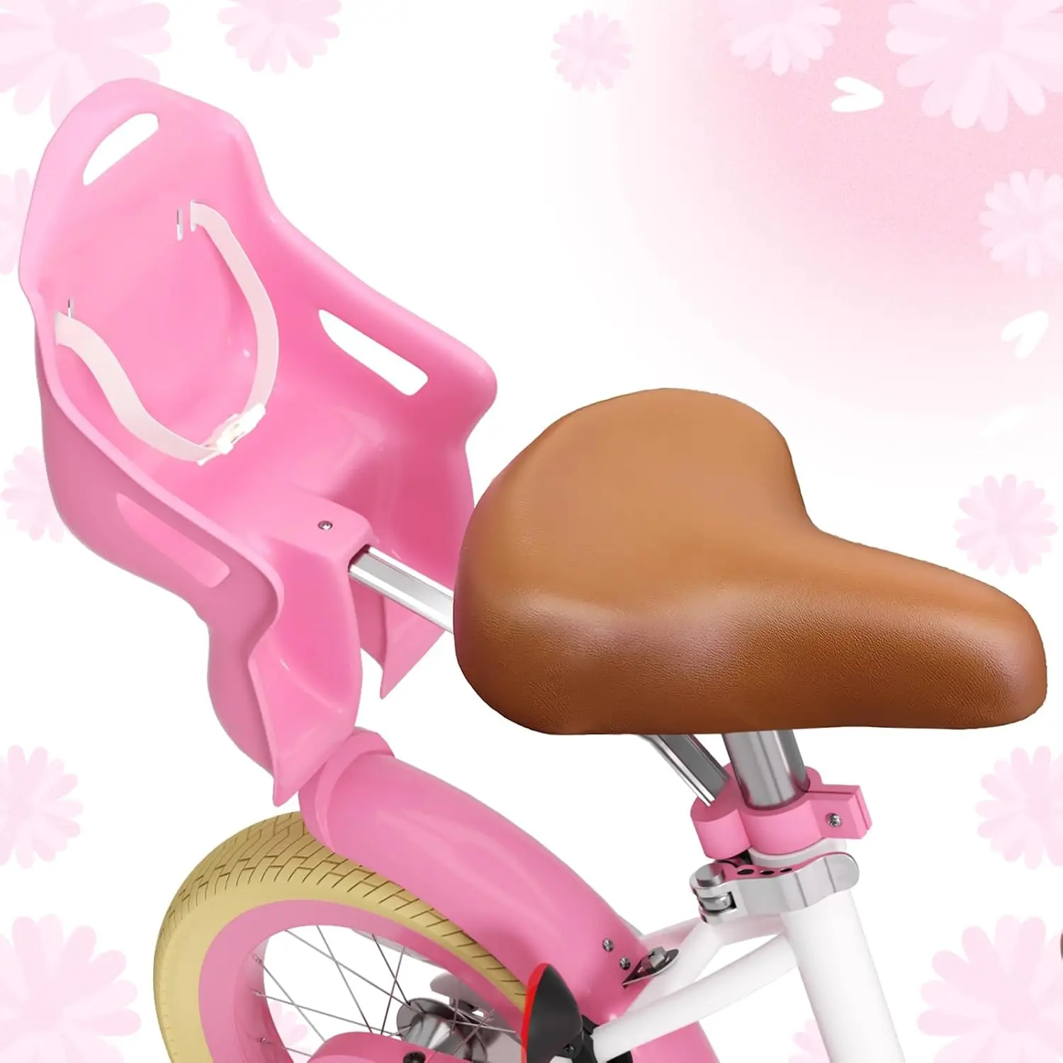 Meisjesfiets voor peuters en kinderen van 2-12 jaar oud, 12 14 16 inch kinderfiets met zijwieltjes en mand