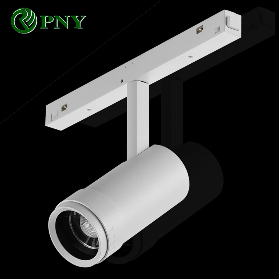 Imagem -05 - Pny-smart Dimmable Casa Recesso Branco Led Magnetic Track Sistema de Iluminação Magnet Rail Lamp Spotlight Tuya Zigbee Dali 48v